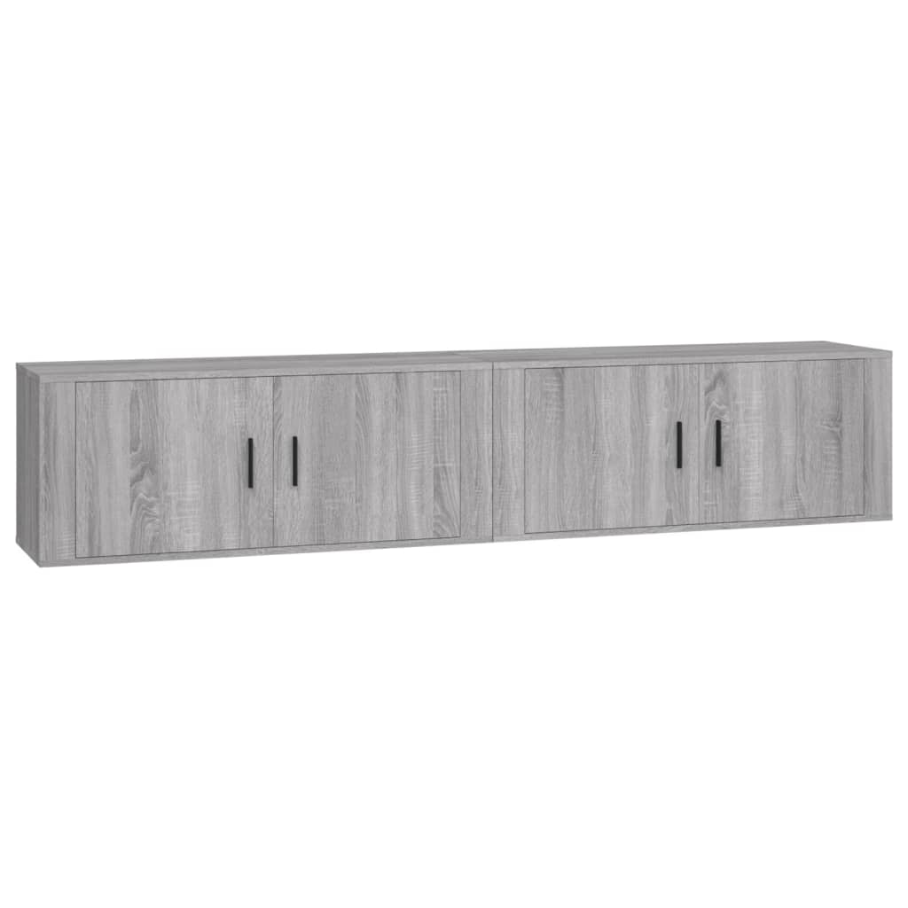 vidaXL Muebles para TV de pared 2 uds 100x34,5x40 cm, Mueble de Salon, Mueble TV, Mueble TV salon, Mesa de TV, Mueble tele