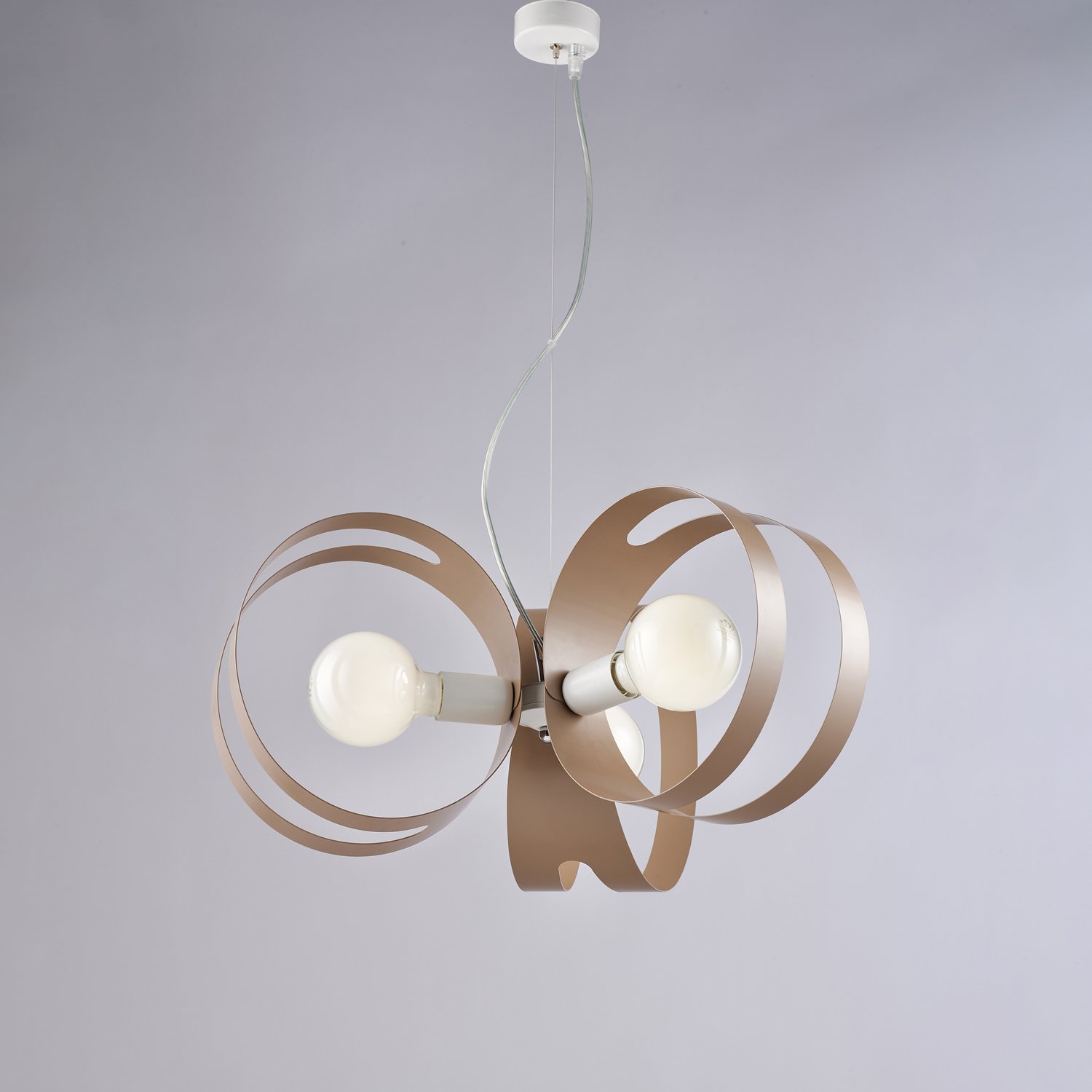 Suspensión Modern 3 Luces Peter White Iron Dove Laser Cut