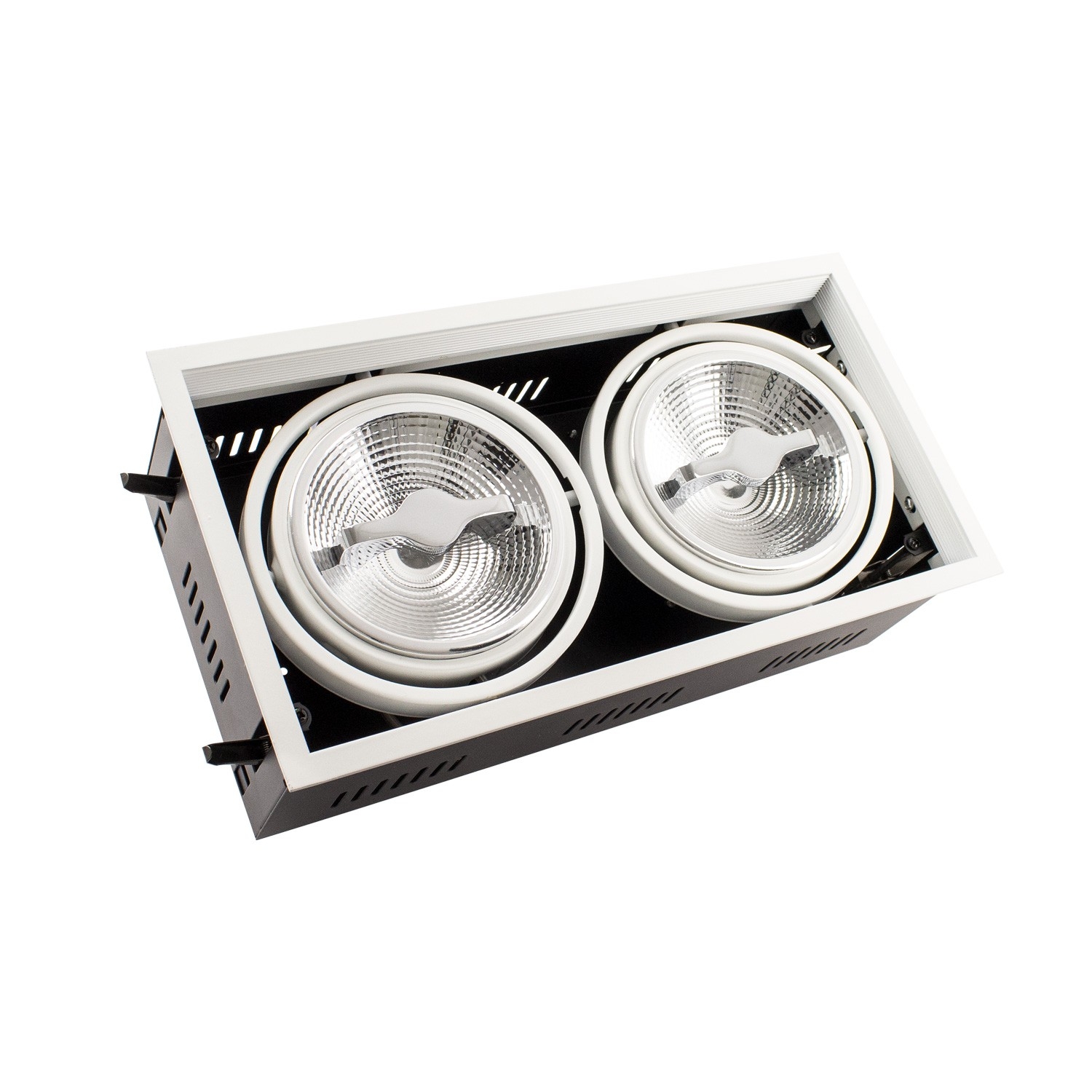 Ledkia Foco Downlight LED 30W Regulable Kardan AR111 Corte 315x165 mm No Flicker 2700K Blanco Cálido