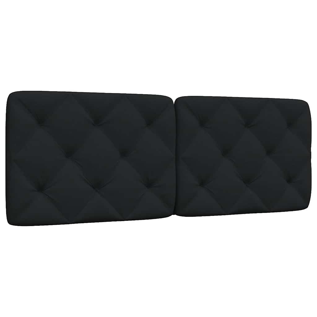 vidaXL Cabecero de cama acolchado tela negro 120 cm