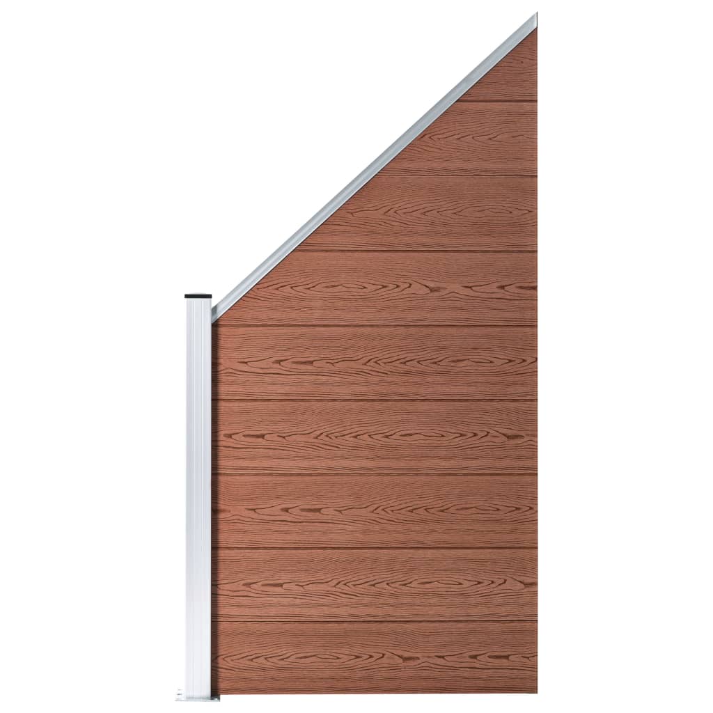 Vidaxl Set de Valla de Madera y Plástico WPC 273x186 Cm Marrón