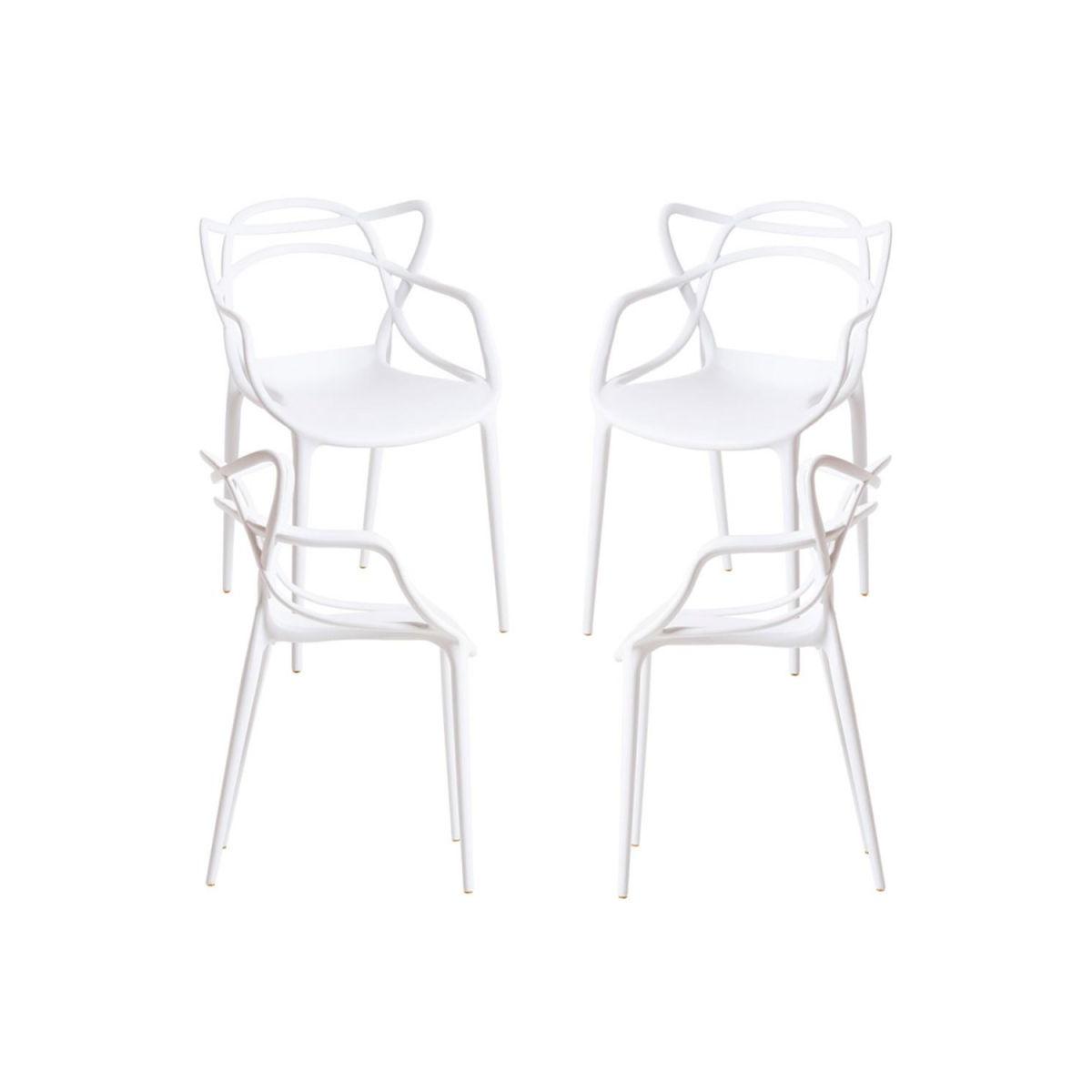 Regalos Miguel - Packs Sillas Jardín - Pack 4 Sillas Korme - Blanco