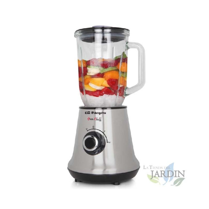 SUINGA Batidora de Vaso 500 W | Jarra de Cristal 1,5 L | 2 Velocidades + Función Pulse | Ideal para Batidos, Smoothies