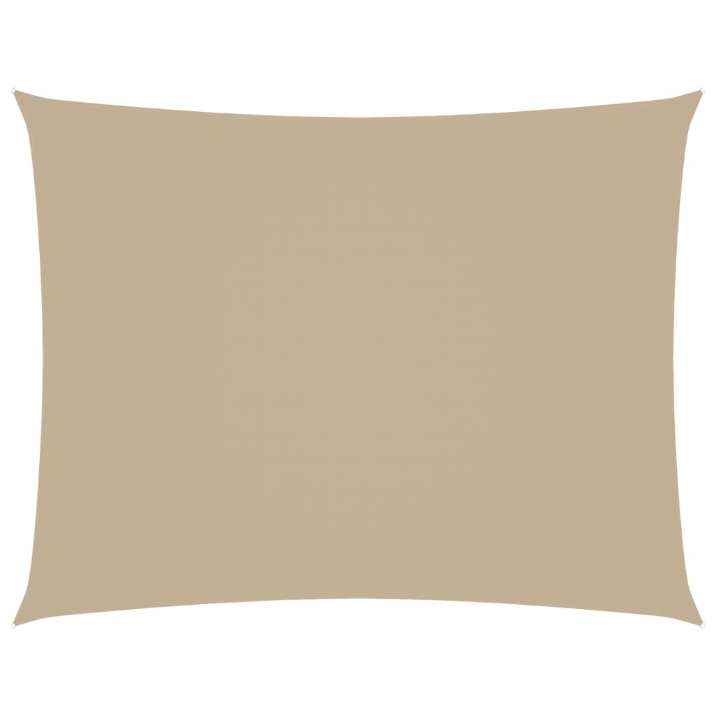 vidaXL Toldo de vela rectangular tela Oxford beige 3,5x5 m