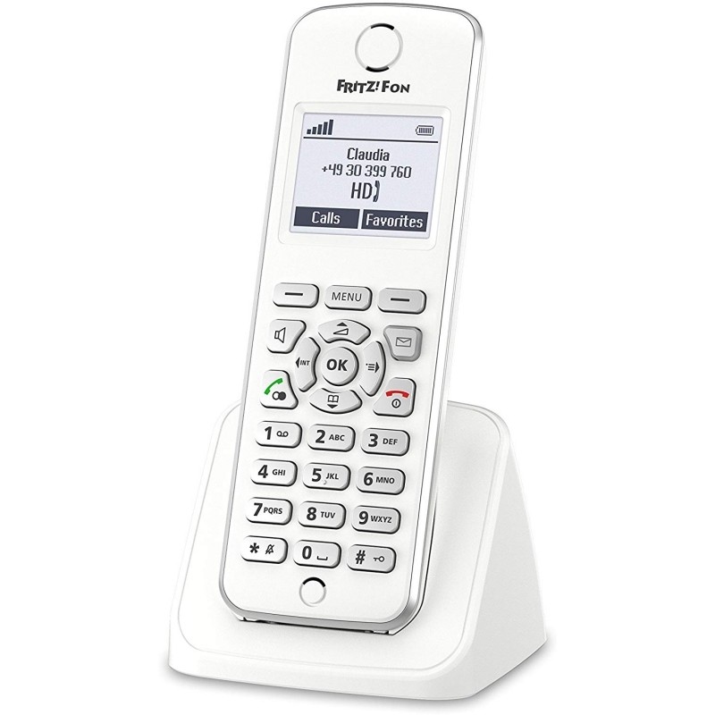 Fritz! Fon M2 Telefono Inalámbrico DECT Blanco - Comodidad y Calidad de Sonido