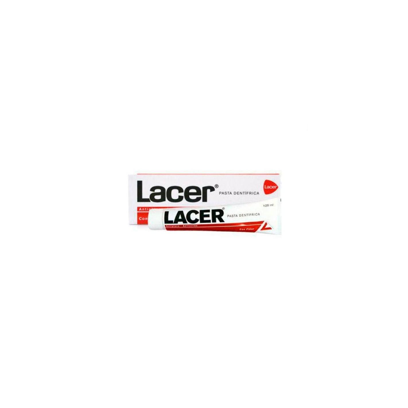Lacer - Pasta dental para limpieza bucal completa y protección de encías con acción antiplaca, efecto epitelizante y desodorización suave, indicada para niños mayores de 12 años y adultos