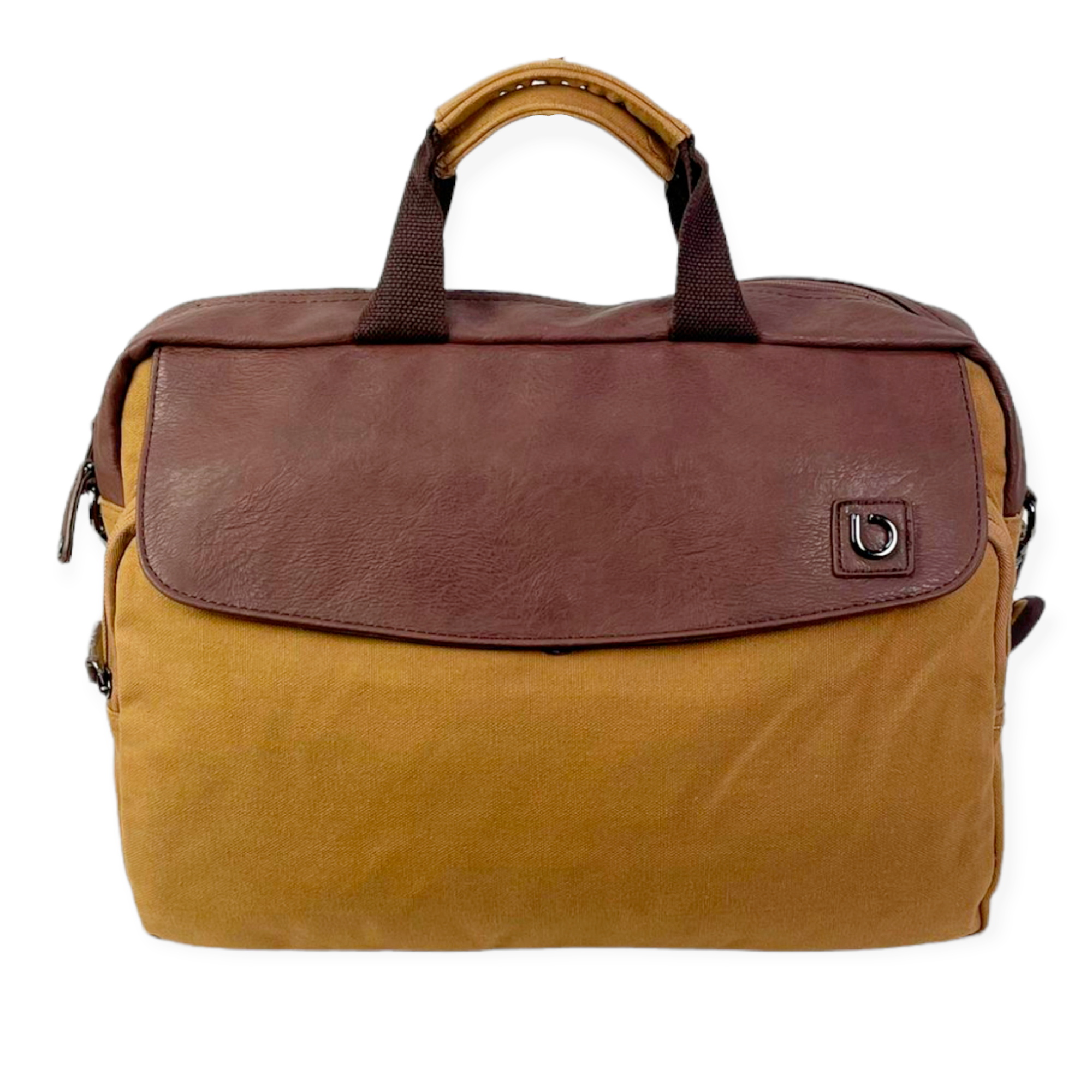 énvo - Bolso Maletín para Ordenador Portátil y Oficina, Fabricado en Lona Resistente, con Solapa, Ligero y Compacto, Ideal para el Trabajo, para Hombre y Mujer
