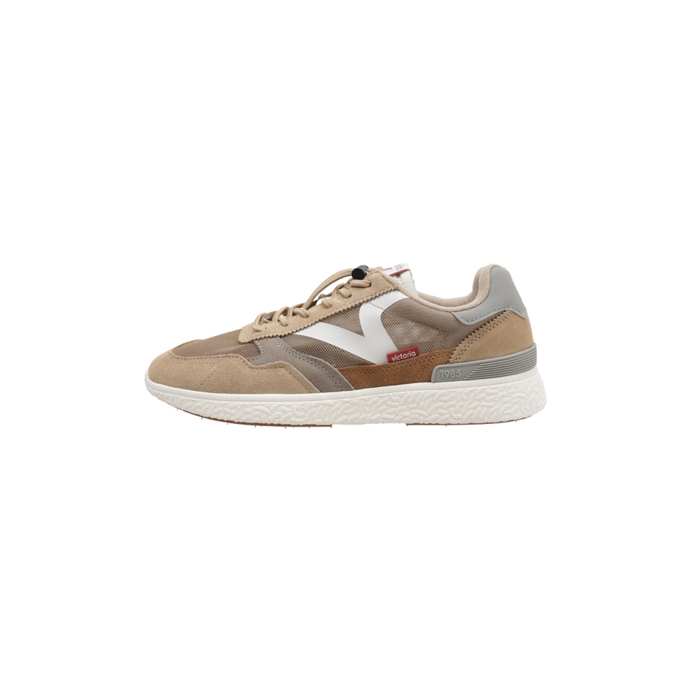 victoria ANIMA - LIGHT MESH Deportivas Planas Hombre Beige