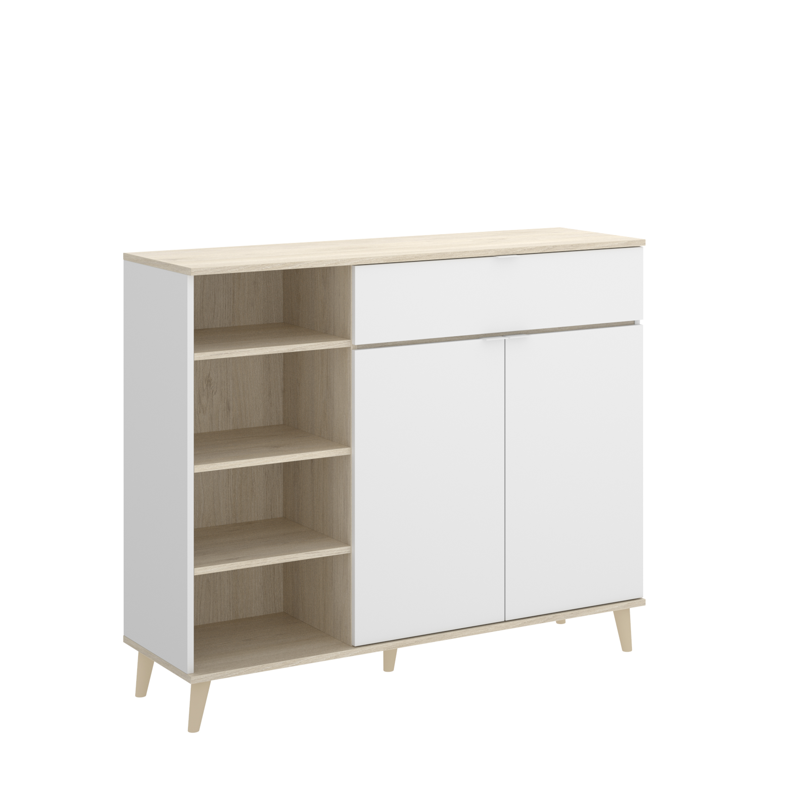 Mueble auxiliar de cocina 68 x 39.5 x 170 cm color blanco