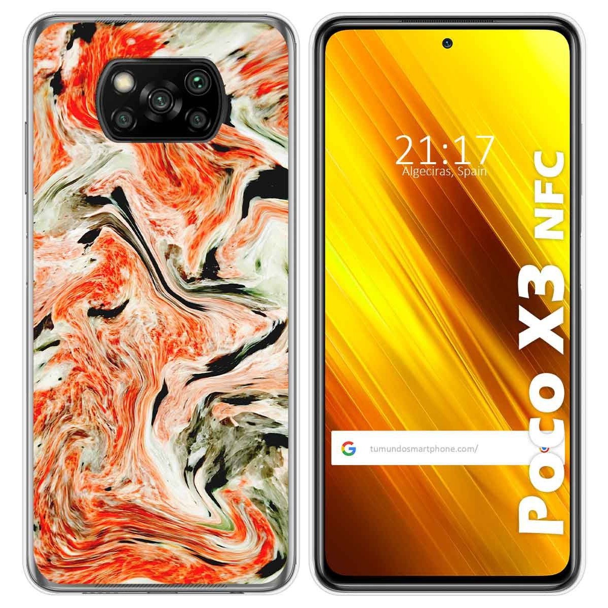 Tumundosmartphone Funda Gel Tpu para Xiaomi POCO X3 NFC / X3 PRO diseño Mármol 12 Dibujos
