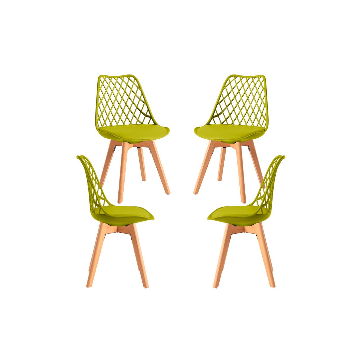 Regalos Miguel - Packs Sillas Comedor - Pack 4 Sillas Mima - Verde Claro