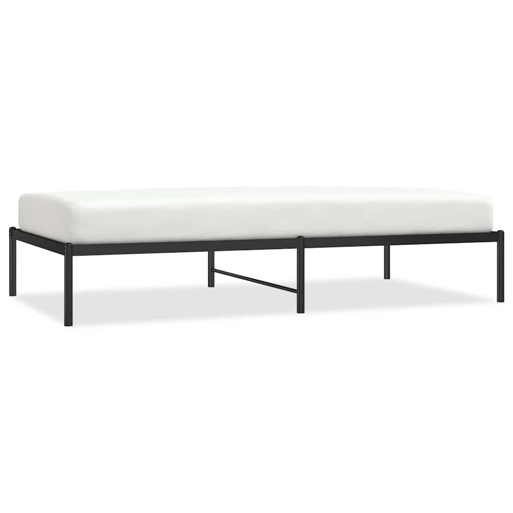 vidaXL Estructura de cama sin colchón metal negro 100x190 cm