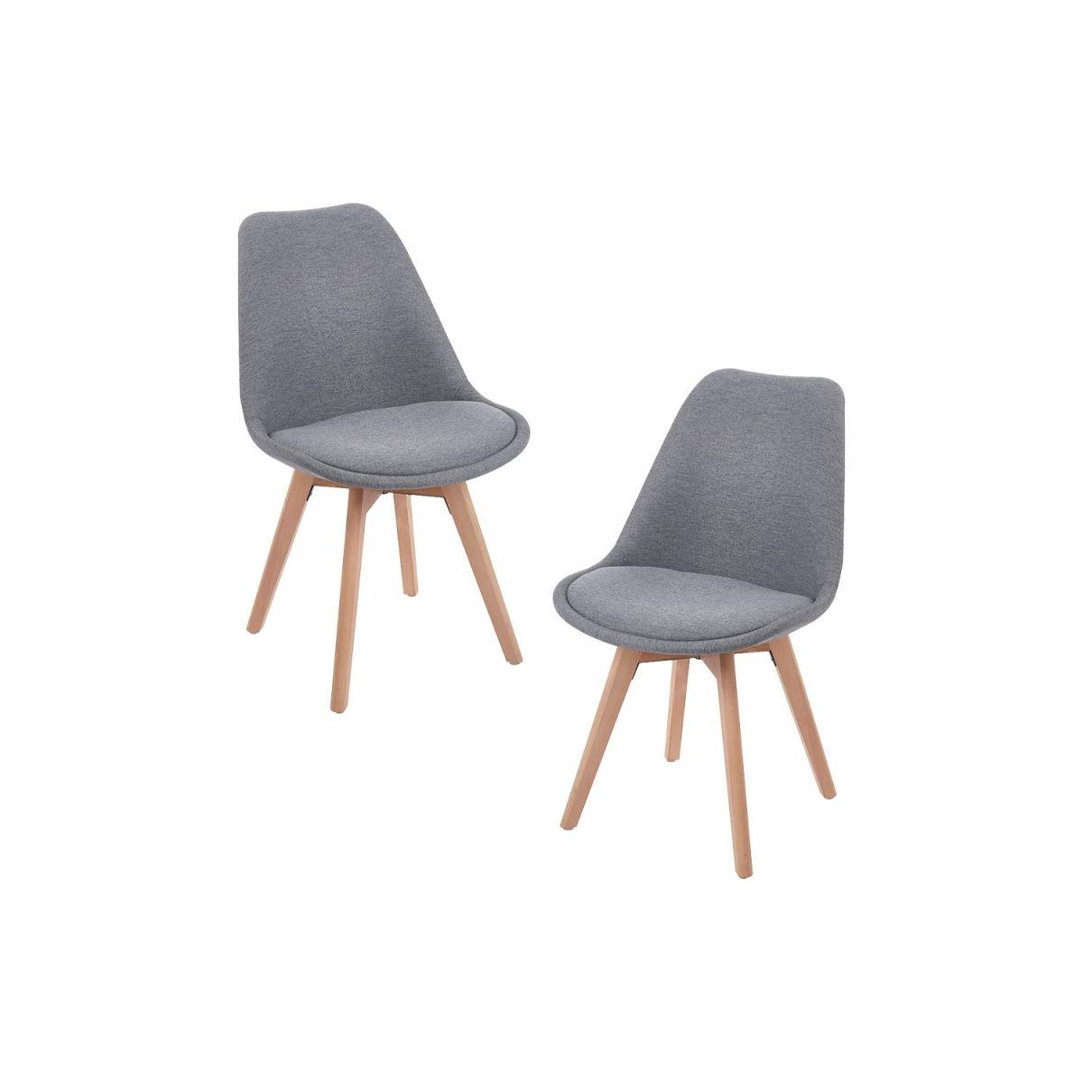 Regalos Miguel - Packs Sillas Comedor - Pack 2 Sillas Synk Tela - Gris oscuro