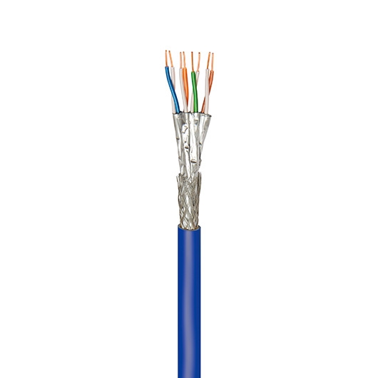Bobina Cable de Red Phasak S/FTP (S-STP) Azul 100m Cat7a+ - Alta Velocidad