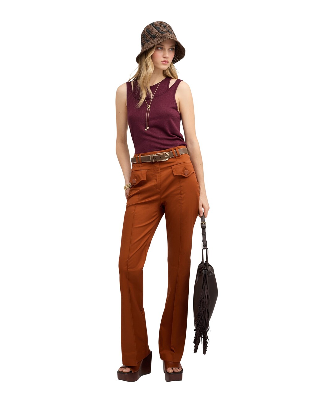 Motivi - Pantalones flare con bolsillos