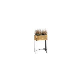 Macetero Met Rattan Sint. 49X20X66, El mejor complemento para tu hogar, Fijalo