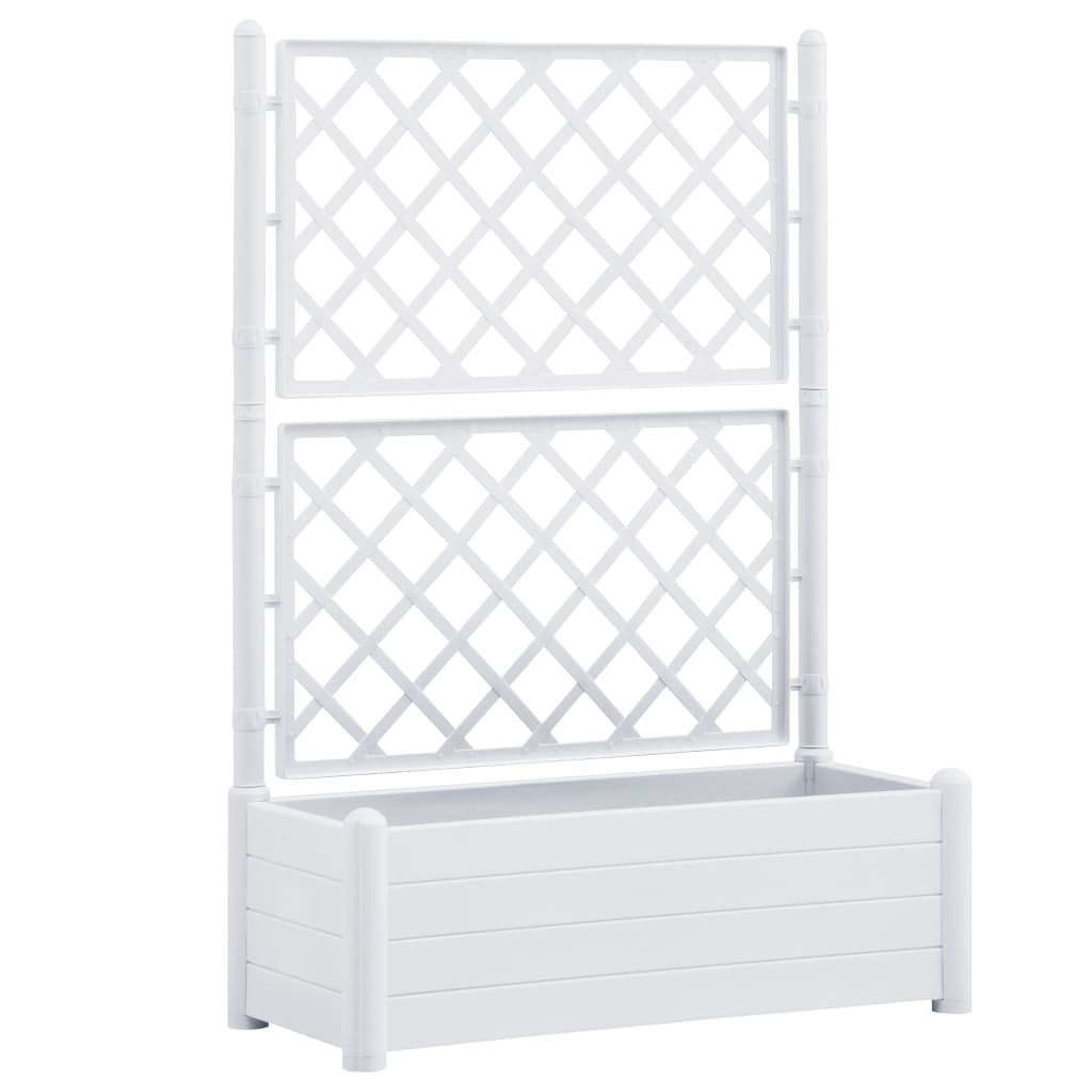 vidaXL Jardinera con enrejado PP 100x43x142 cm  Color Blanco,  Moca,  Antracita y mas