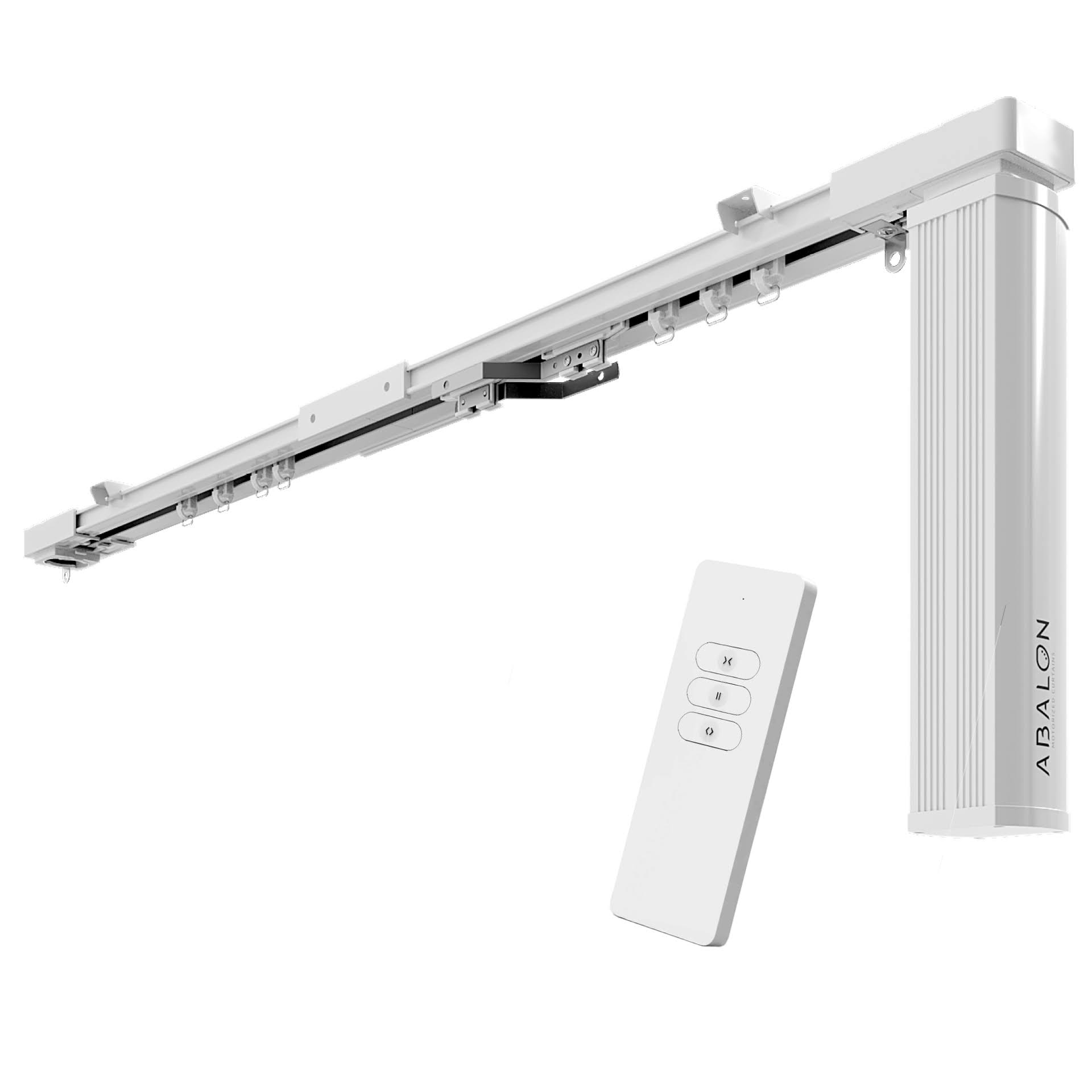 ABALON Riel Motorizado para Cortinas Inteligentes con Mando a Distancia, Riel Eléctrico con Motor para Cortina