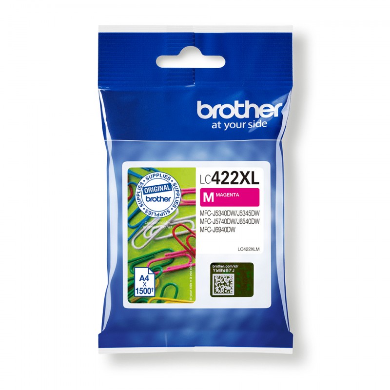 Brother - LC-422XLM cartucho de tinta 1 pieza(s) Original Magenta LC-422XLM