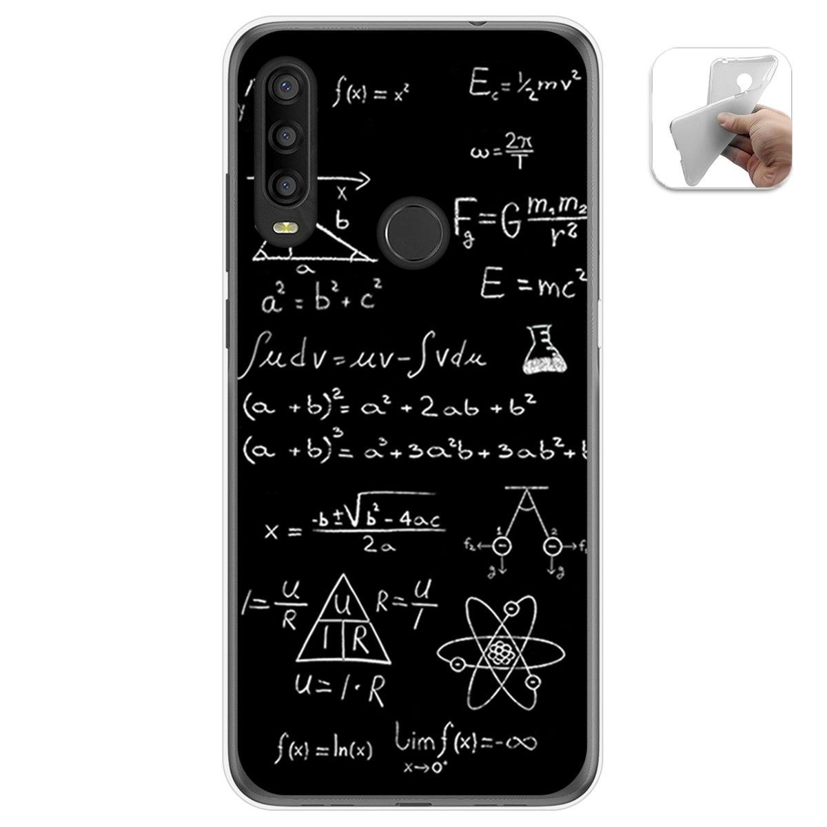Tumundosmartphone Funda Gel Tpu para Alcatel 1SE 2020 diseño Formulas Dibujos