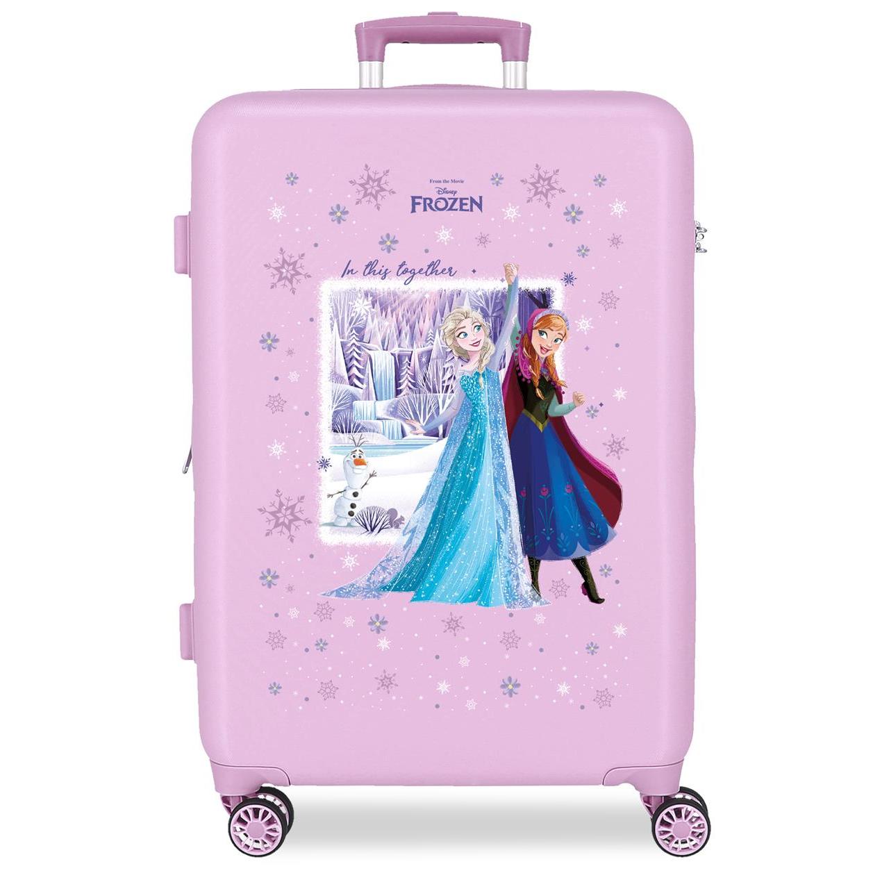 Maleta mediana  Frozen in this together Lila 46x65x23cm