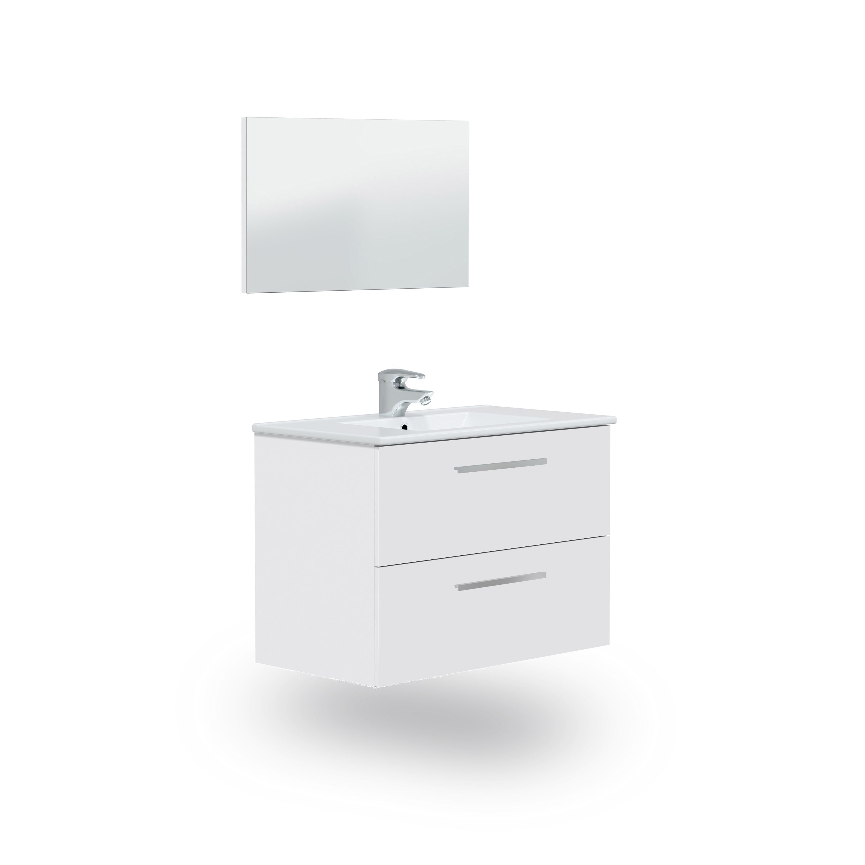 duehome - Pack de baño con lavabo cerámico Feel S