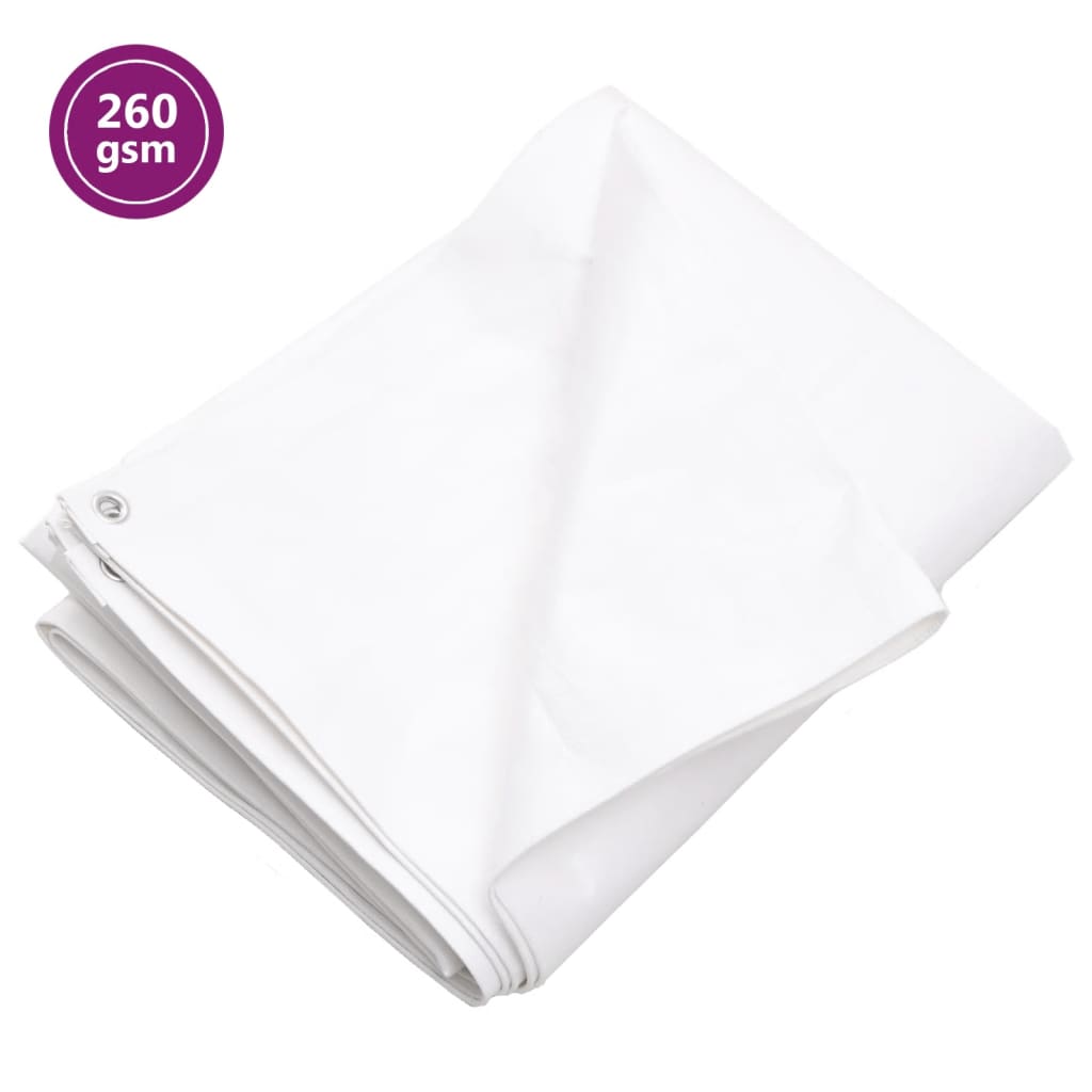 vidaXL Lona HDPE 260 g/m² 4x6 m Toldo Camping Cubierta Refugio Acampada Color Blanco,  Gris,  Verde y mas