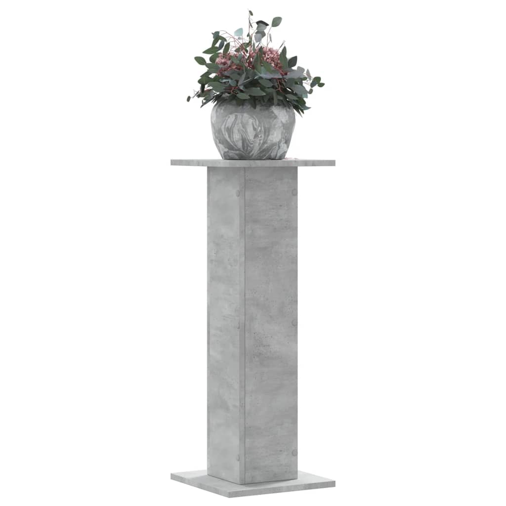 vidaXL Soportes de plantas 2 uds madera 30x30x80 cm Color Gris sonoma,  Blanco,  Negro y mas