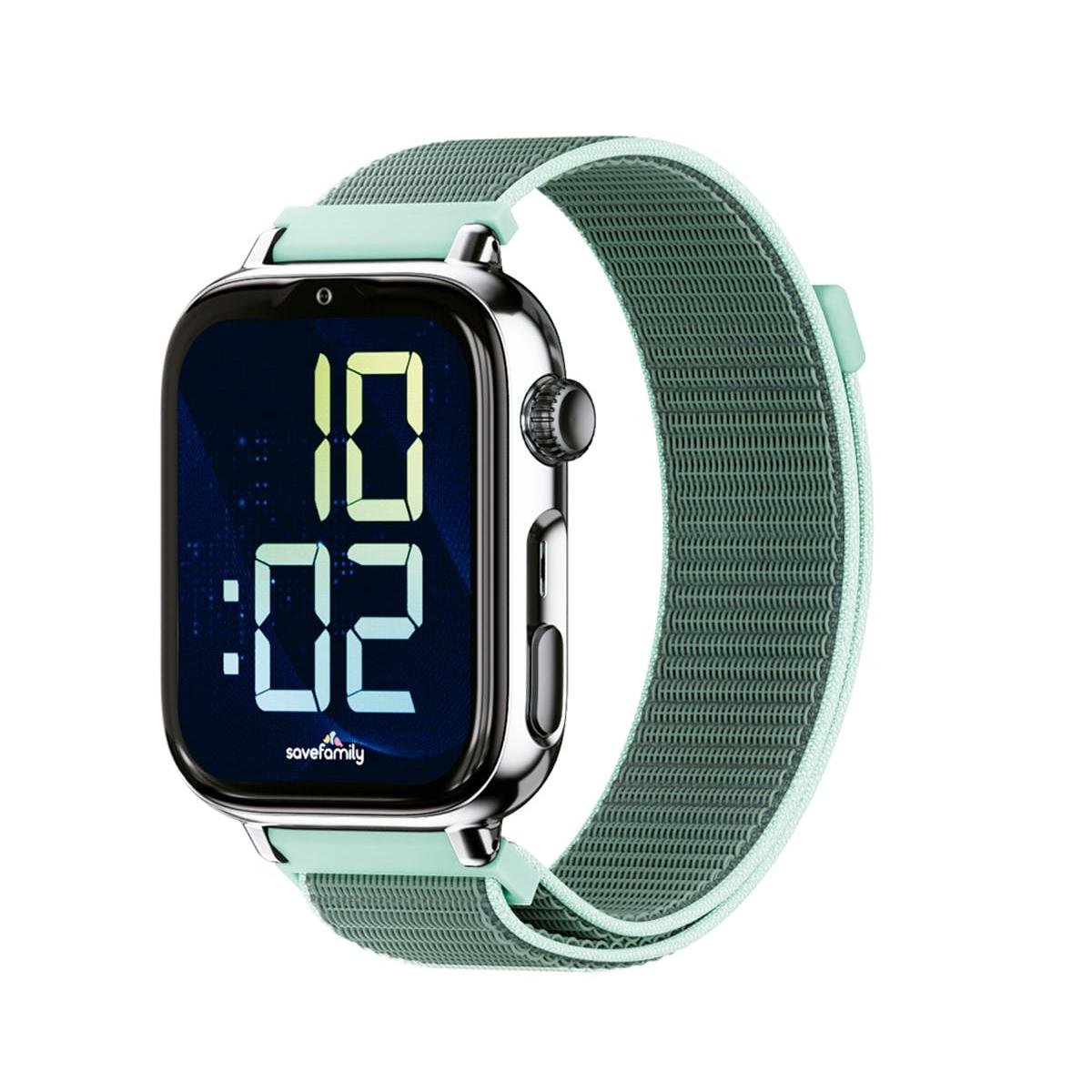 SaveFamily SaveWatch Plus 2 Plata con correa de tela Ocean / Smartwatch 4G para niños