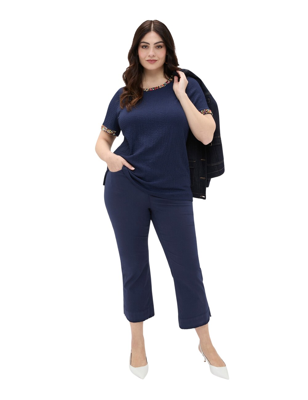Fiorella Rubino - Pantalones Kick Flare de algodón ligero