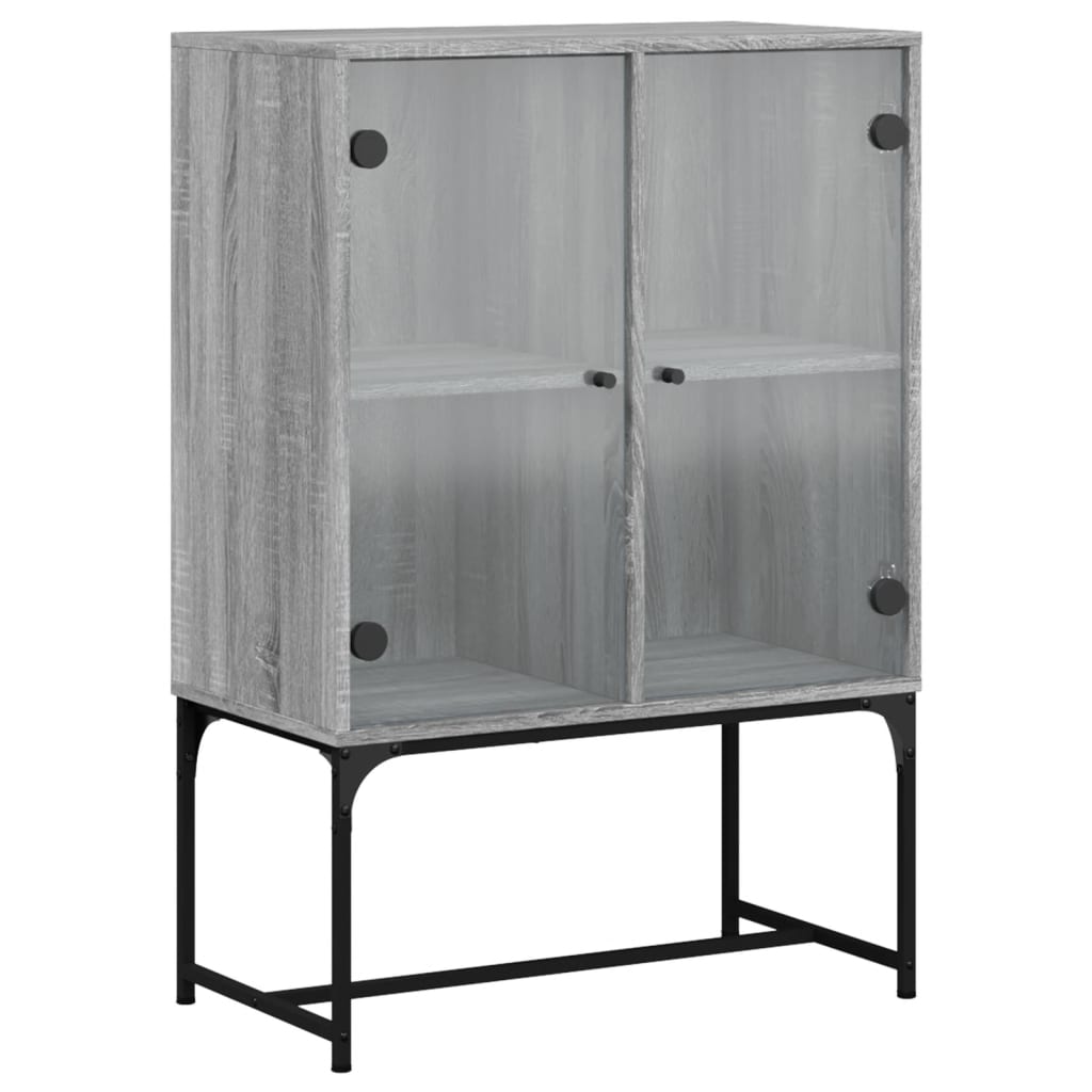 Vidaxl Armario Auxiliar Puertas de Vidrio 69x37x100 Cm - Mueble de Almacenaje de Salón