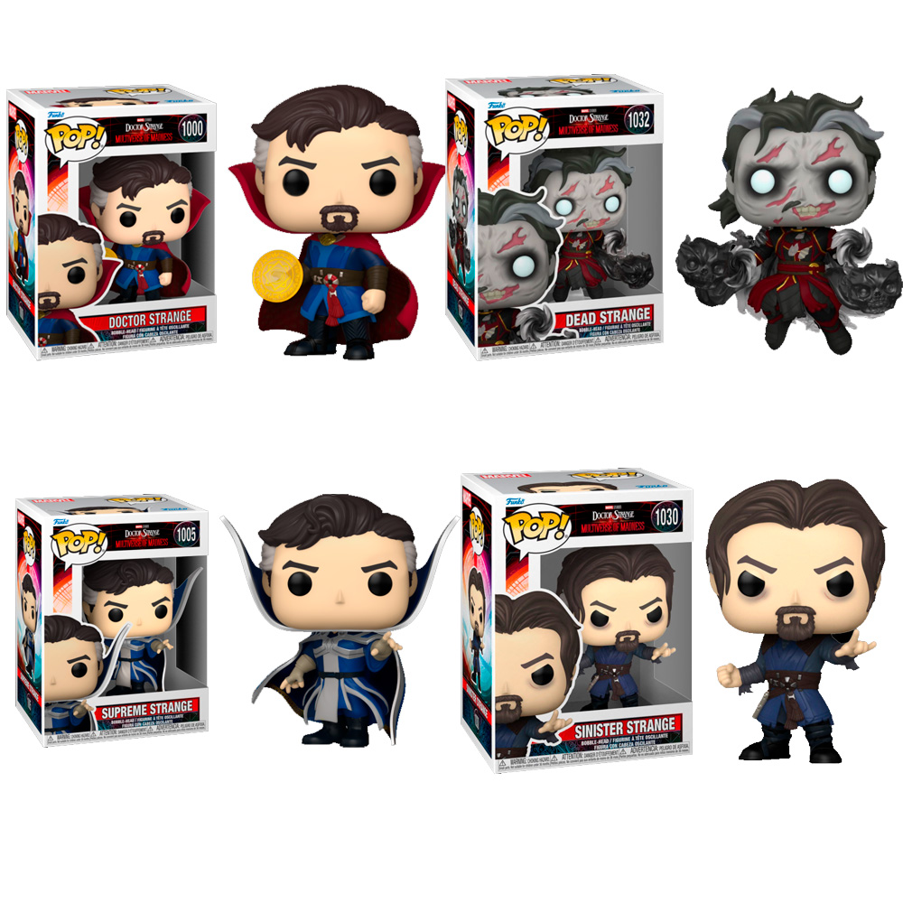 Funko Pack 4 funkos Doctor Strange 1000 1005 1032 1035  Multiverse Madness Multiverso Locura Dead Sinister Supreme    Funko Pop