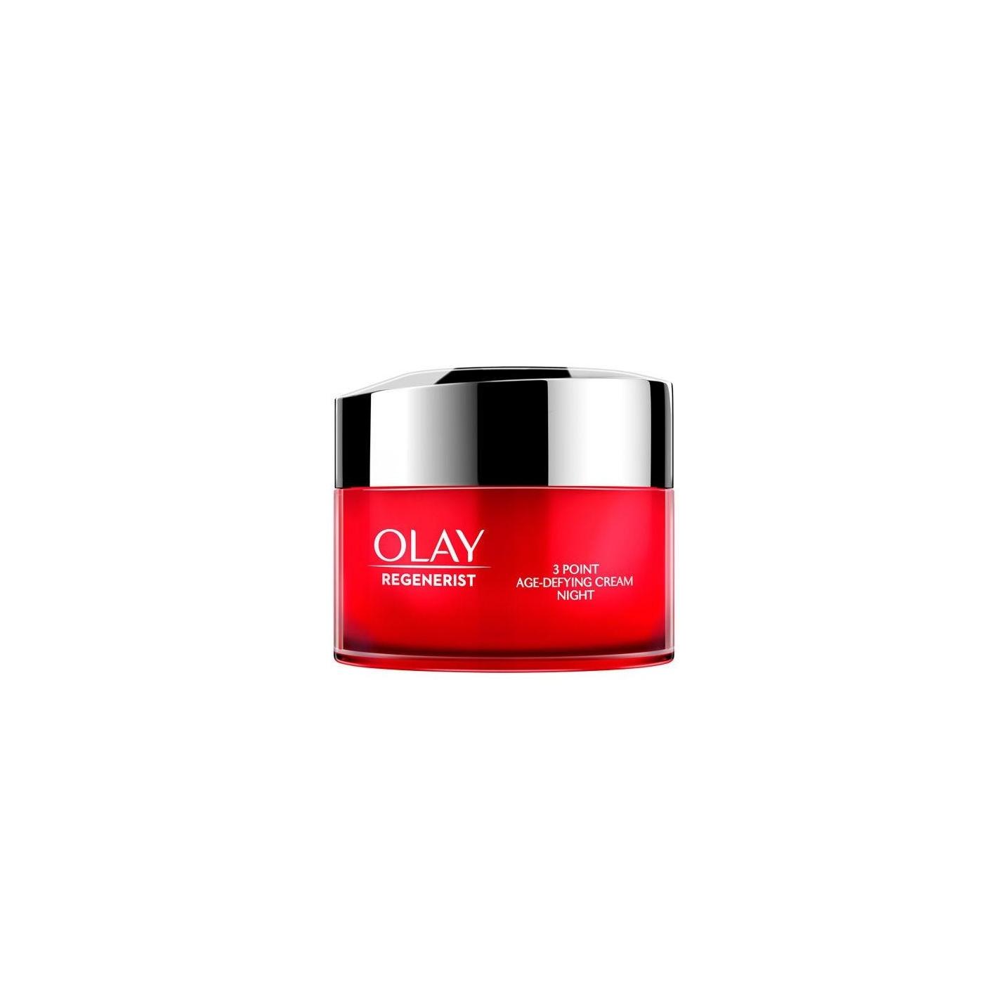 Olay Regenerist Crema Anti-Edad Noche para Ojos, Óvalo Facial y Cuello
