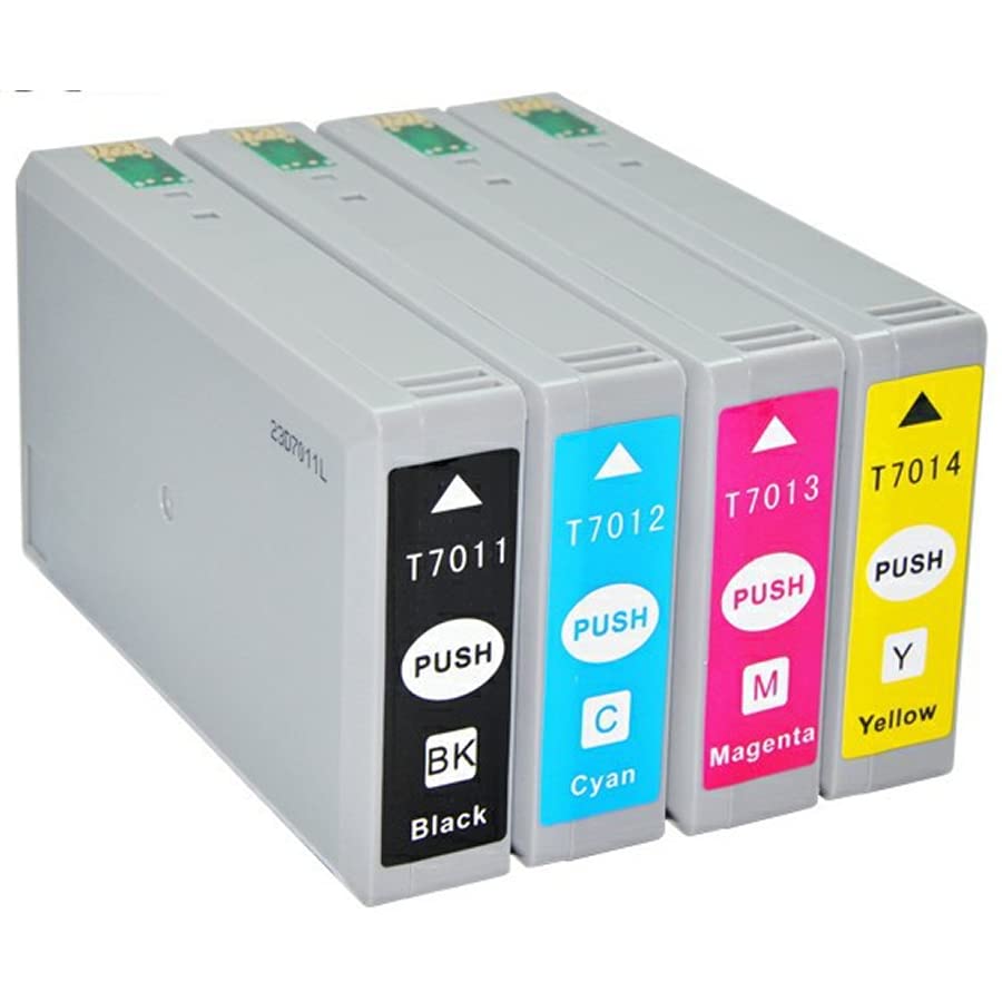 Epson T7011-T7012-T7013-T7014 pack 4 cartuchos de tinta compatibles Epson T7011-T7012-T7013-T7014