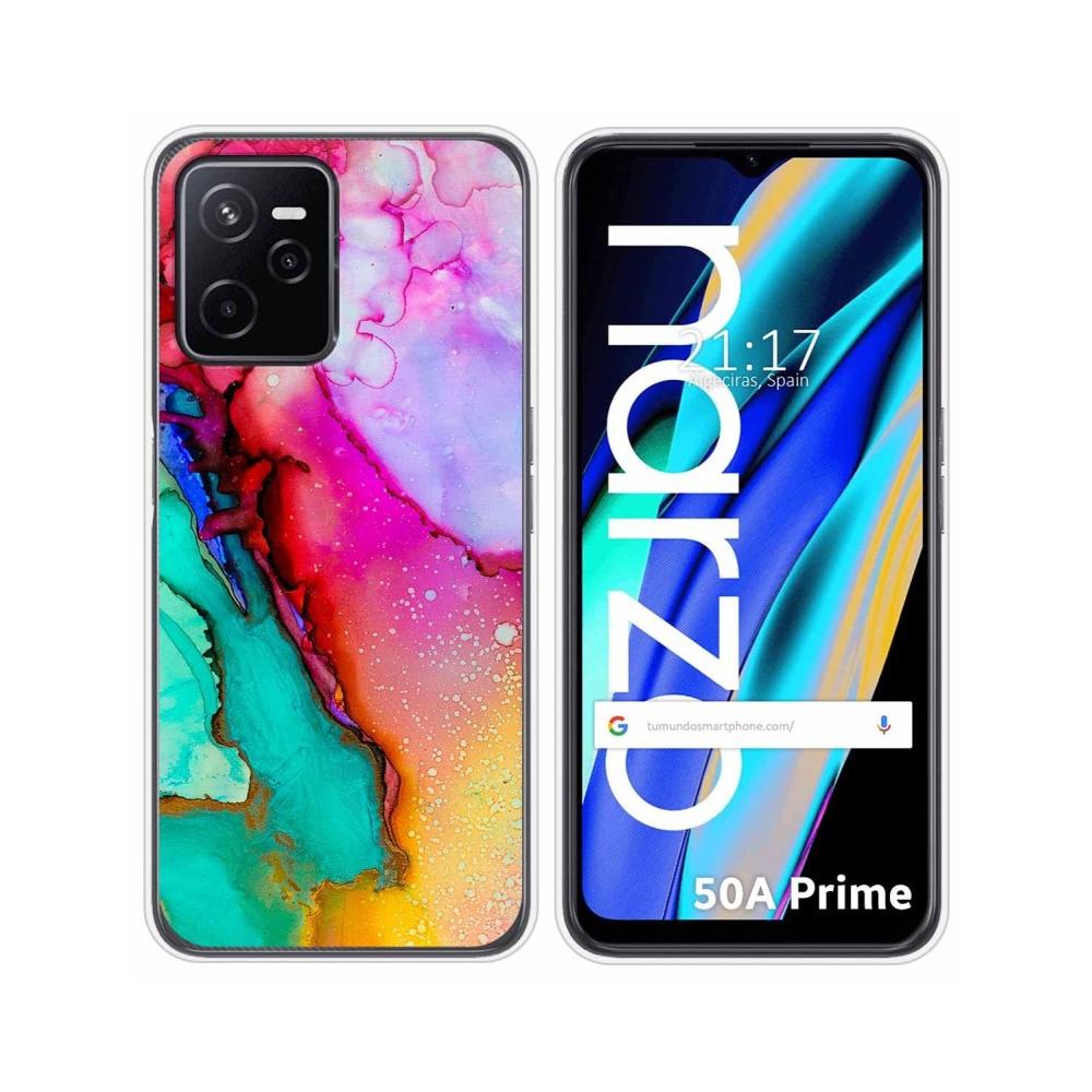 Tumundosmartphone Funda Silicona Realme Narzo 50A Prime Personalizada Mármol 15 Gel TPU