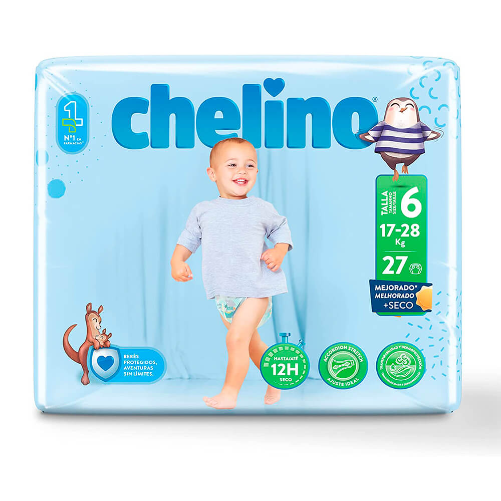 Pañales Chelino Fashion Love talla 3 de 4 a 10 kg 36 uni