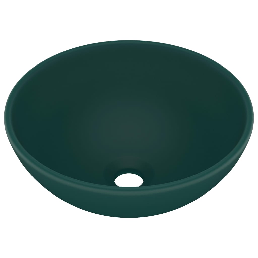 vidaXL Lavabo de lujo redondo cerámica 32,5x14 cm