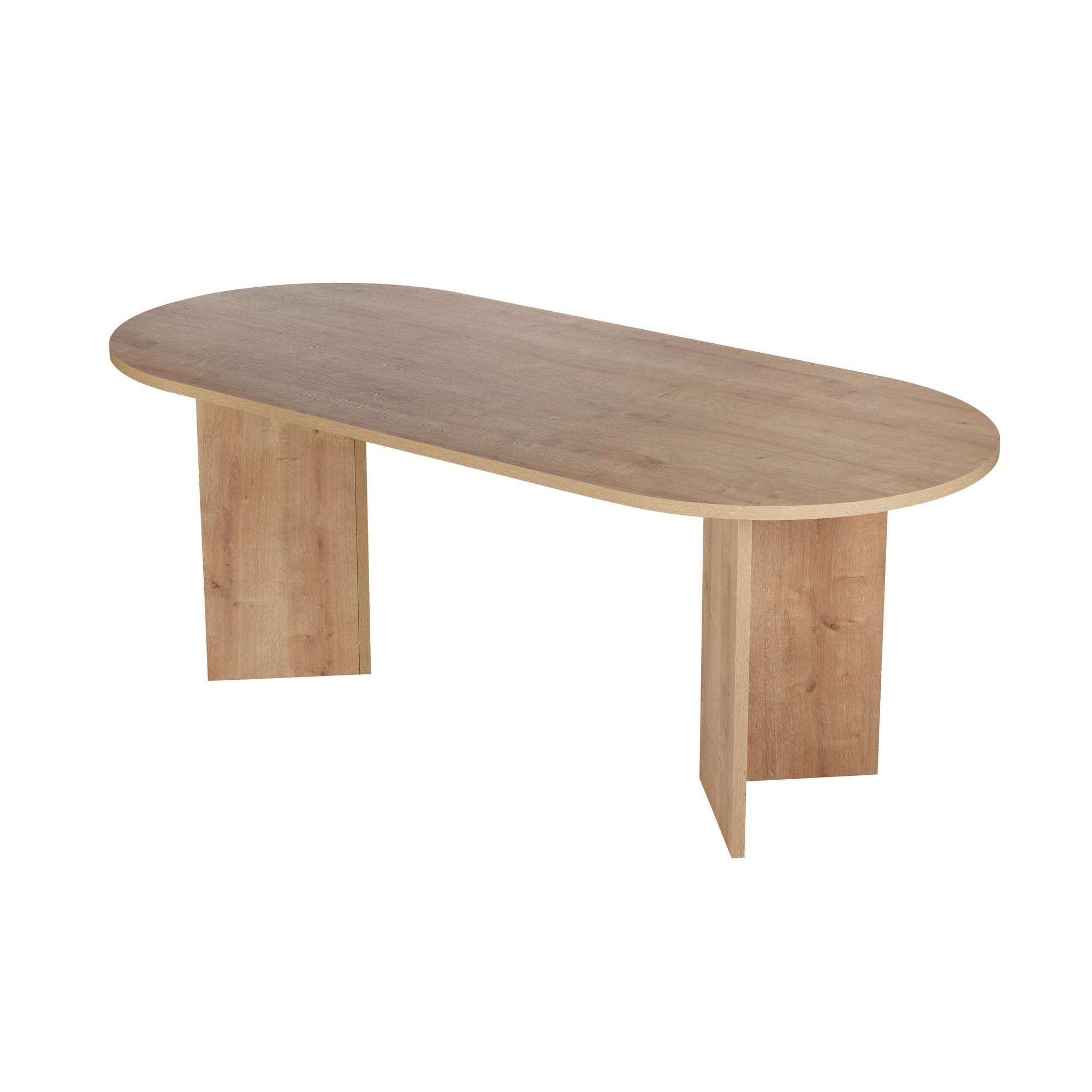Habitat y Jardin - Mesa de comedor de madera "Sabella" 200 x 90 x 75 cm - Roble zafiro