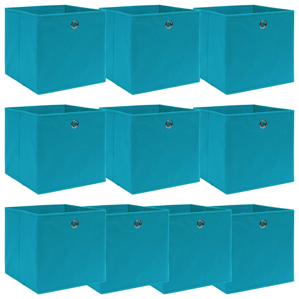 vidaXL Cajas de Almacenaje Cofres Plegables Organizadores 10 uds Color Amarillo ,  Azul ,  Azul bebé y mas