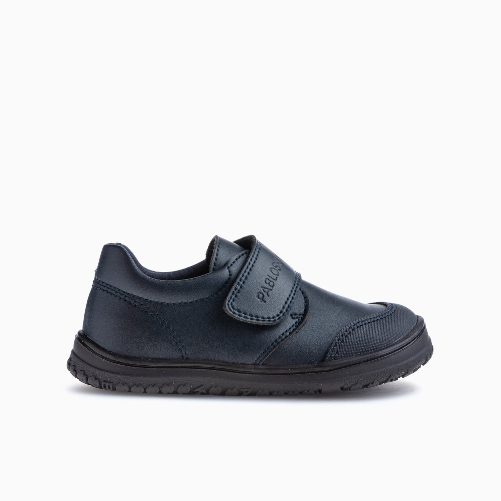 Zapatos Colegiales niño PABLOSKY 355525 BLUCHER COLEGIAL VELCRO BAREFOOT MARINO 36375 XL
