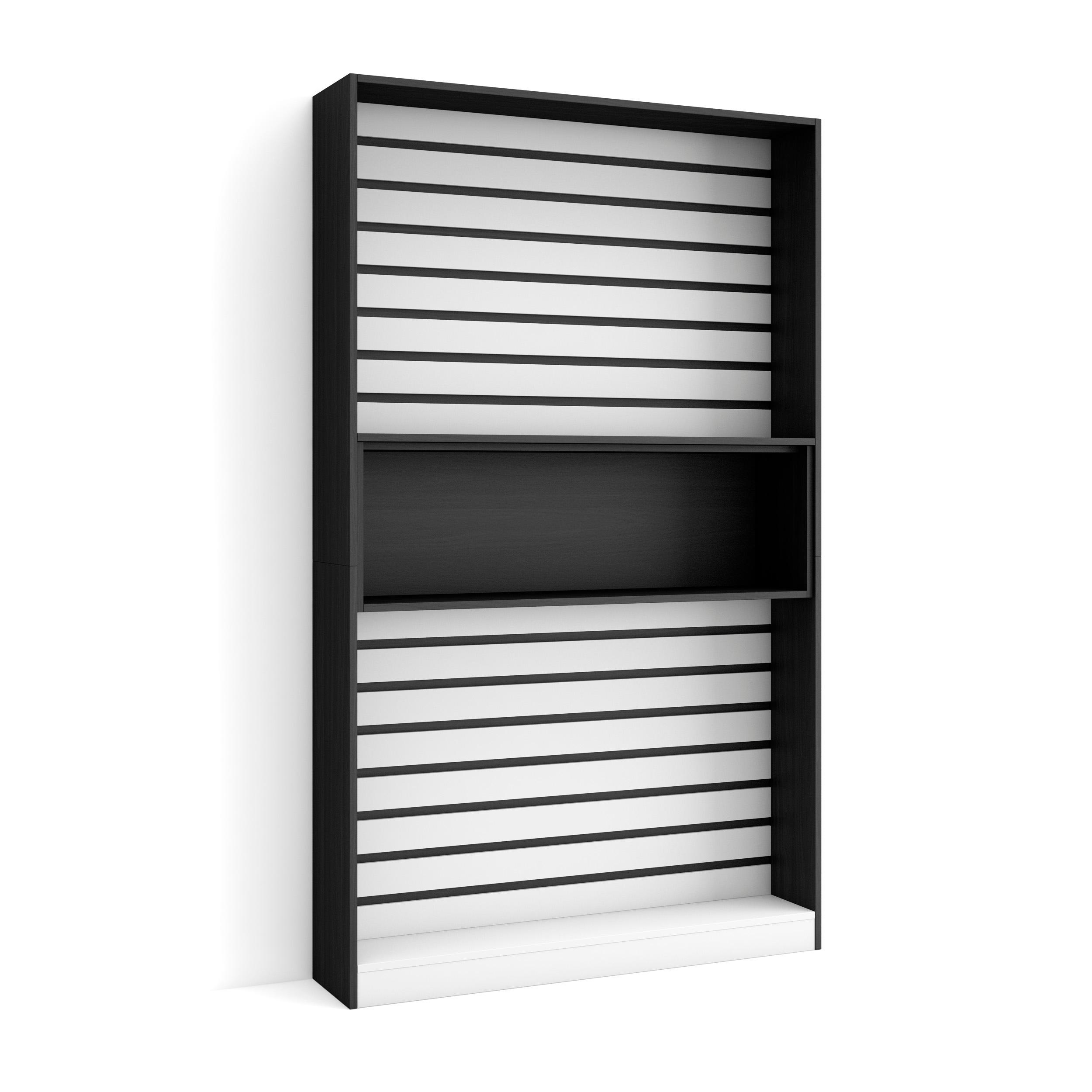 Skraut Home, Estantería, Librería, 110x25x186cm -Veteado de Madera, Tacto Poroso de Alta Calidad, Varios colores