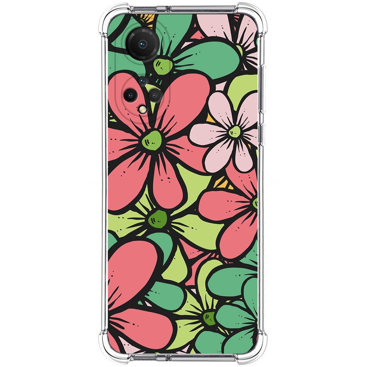 Funda Silicona Antigolpes para Huawei Honor X7 diseño Flores 02 Dibujos