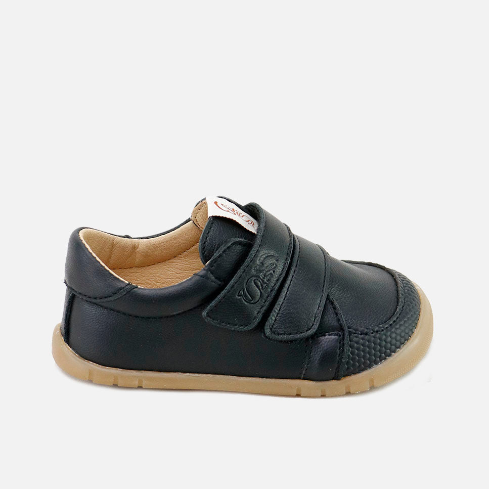 Deportivos barefoot doble cierre piel negro Elisoft | Eli 1957