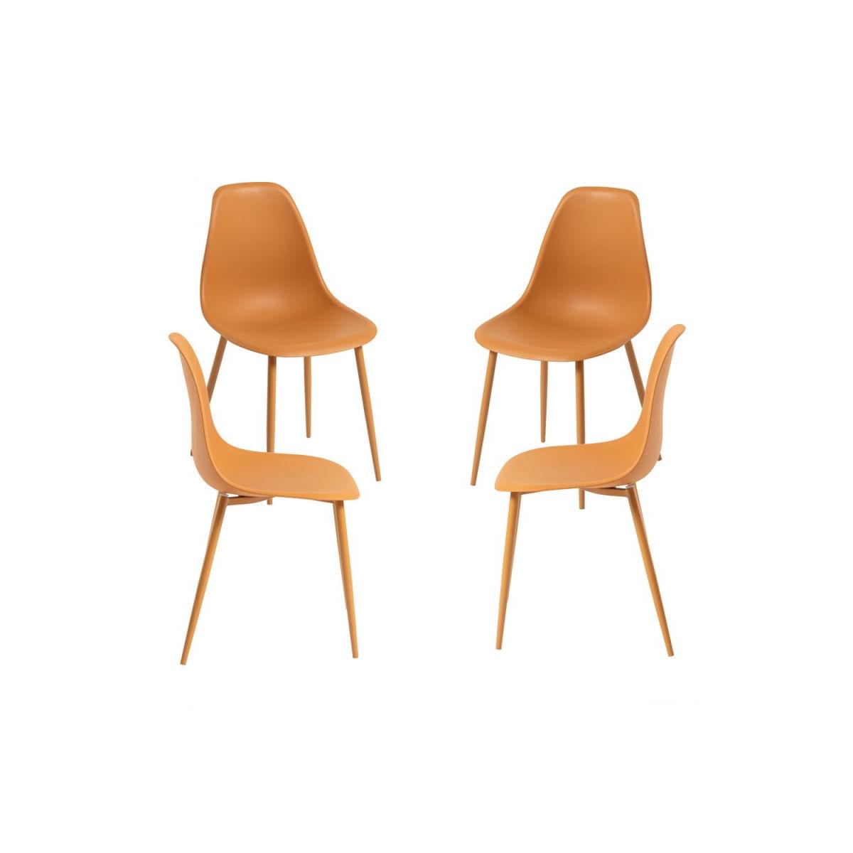 Regalos Miguel - Packs Sillas Comedor - Pack 4 Sillas Mykle Total - Mostaza