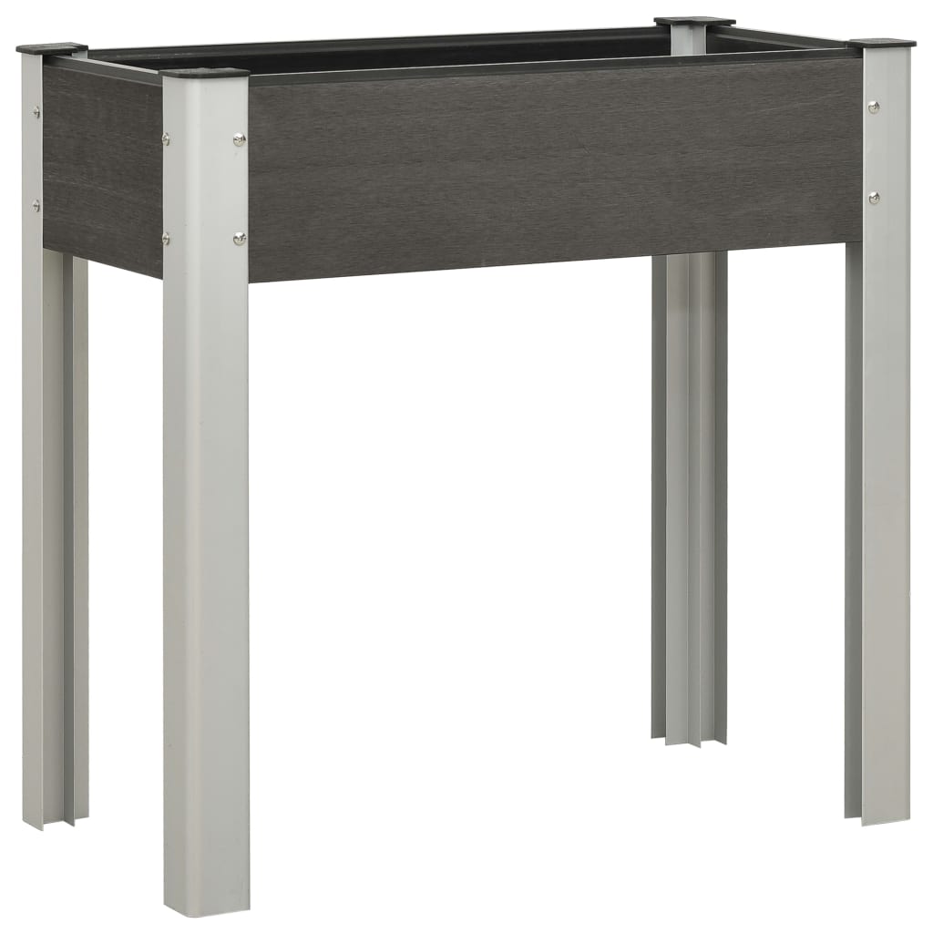 vidaXL Arriate de jardín WPC gris Dimensiones 75 x 40 x 75 cm,  100 x 40 x 75 cm,  120 x 40 x 75 cm y mas