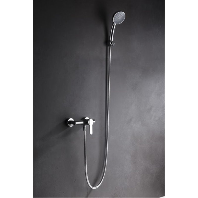 Imex Roma BDR001-5 grifo monomando flexo para ducha en latón cromado