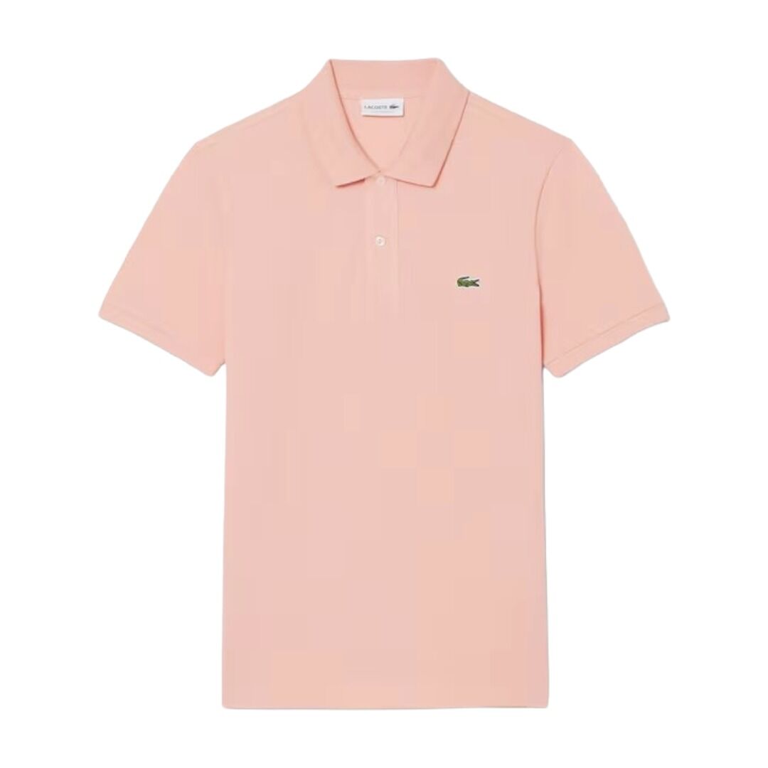 Polo Rosa Lacoste de Piqué de Corte Ajustado de Estilo Deportivo y Elegante