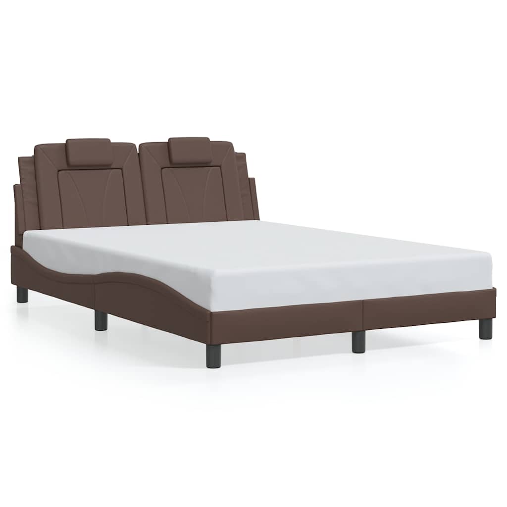 vidaXL Estructura de cama Viana sin colchón cuero sintético 140x190 cm