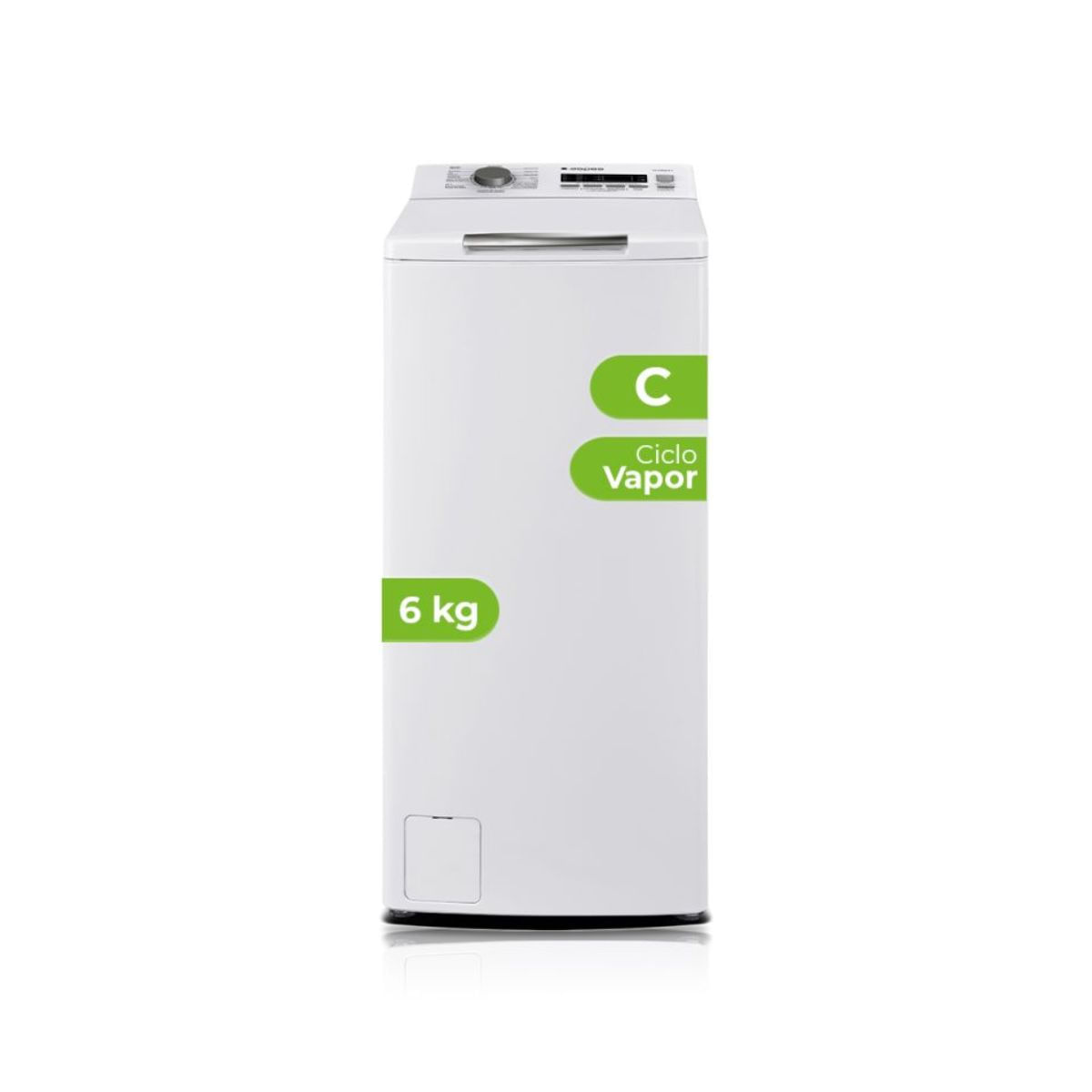 Lavadora carga superior Aspes ALCS6201C 6kg 1200 rpm + 16 programas C blanco 40 cm