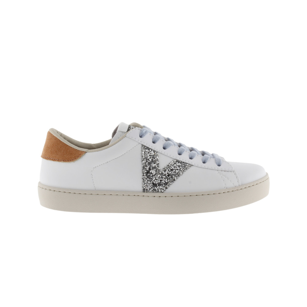Victoria Berlín Zapatillas de efecto piel con logotipo de glitter y trasera de serraje 1126194